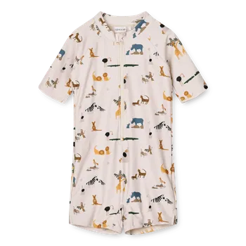 Kojenecký overall Plavkový overal SPF40 LIEWOOD Max Zvířátka All Together / Sandy - 86