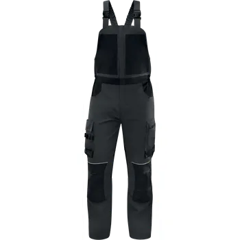 montérky DELTA MACH5 M5SA3 / Pánské odolné pracovní kalhoty s laclem - šedá/černá L