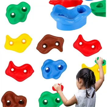 Úchyt pro horolezeckou stěnu Lezecké kameny dětské lezecké úchyty barevné 10 ks + šrouby Sun-46079