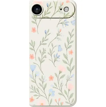 Pouzdro na mobilní telefon Ochranný kryt se vzorem květin pro iPhone Air - béžový