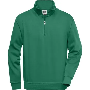 Pánská mikina DAIBER JN 831 / Pánská pracovní mikina s 1/2 zipem - dark green XL