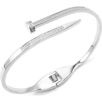 Náramek Steel Jewelry Náramek HŘEBÍK s kamínky DÁMSKÝ z Chirurgické oceli NR250182 dárkové balení zdarma