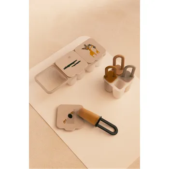 Forma na pečení 2v1 Forma na nanuky a zamrazení jídla LIEWOOD Kaimen Zvířátka All Together / Sandy