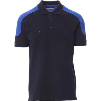 Pánská košile PAYPER COMPANY 001465-0440 / Dvoubarevná polokošile - navy blue/royal blue 4XL