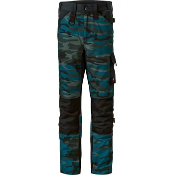 RIMECK VERTEX CAMO W09 / Pracovní kalhoty do pasu - camouflage petrol 58 long