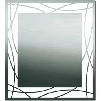 Zrcadlo Zrcadlo koupelnové 50 x 70 cm dekor na nalepení (Zrcadlo do koupelny, nástěnné, zrcadlo na stěnu, kosmetické)