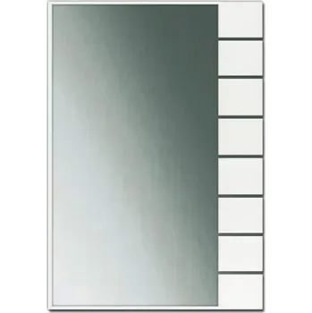 Zrcadlo Zrcadlo koupelnové 50 x 70 cm cube na nalepení (Zrcadlo do koupelny, nástěnné, zrcadlo na stěnu, kosmetické)