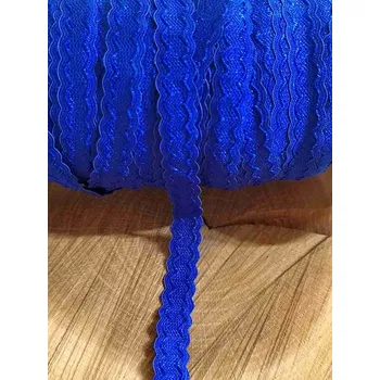 Textilie Ozdobná pruženka šíře 13 mm barva modrá