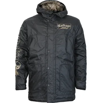 Pánská casual bunda A Yakuza Premium Pánská parka 3764 černá dlouhá bunda s kapucí Barva: Černá, Velikost: XL