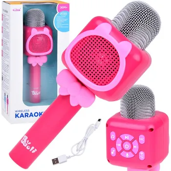 Hudební nástroj pro děti Bezdrátový mikrofon Karaoke Cat 23 x 7 x 7,5 cm růžový