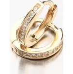 Dětské náušničky bílé zlato 585 kroužky se zirkony 52GZ-3342ZBB