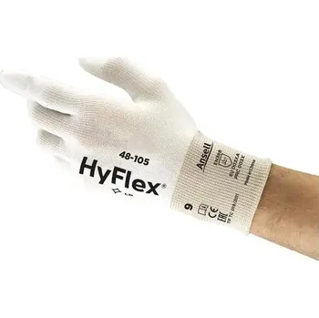 Pracovní rukavice ANSELL HYFLEX 48-105 / Rukavice máčené v polyuretanu - bílá 8