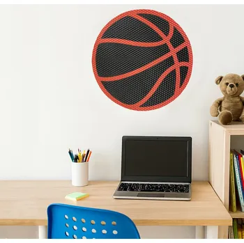 Kancelářský nábytek Nástěnka basketbalový míč Černá/oranžová