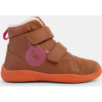 Dívčí tenisky Weinbrenner dětské kotníkové barefoot hnědé, vel. 32