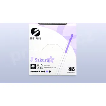 Zdravotnický materiál Akupunkturní jehly Seirin J-type 5 / 0,25×40 mm