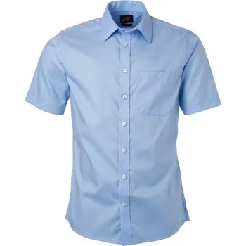 Dámská košile DAIBER JN 684 / Mikro keprová košile s krátkým rukávem - light blue L