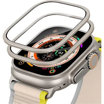 2ks v balení, sada ochranných skel ESR Armorite Tempered Glass 2-Pack Apple Watch Ultra 1/2/3 (49 mm) Titanium