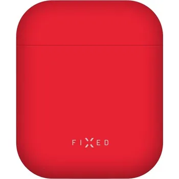 Elektronika Ultratenké silikonové pouzdro FIXED Silky pro Apple Airpods, červené