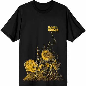 Pánské tričko Iron Maiden tričko, Est.1975 Life After Death Lightning Black, pánské M