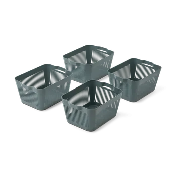 Úložný box Úložné boxy LIEWOOD Makeeva "S" Whale Blue 4 kusy