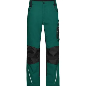 montérky DAIBER JN 832 / Pánské pracovní kalhoty, standardní - dark green/black 48