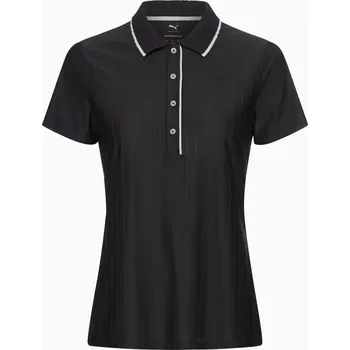 PORSCHE Polo shirt – 911 Targa 60Y dámské tričko s límečkem černé (Klasické dámské polo tričko od Porsche vyrobené z vysoce kvalitního žakárového strečového materiálu.)