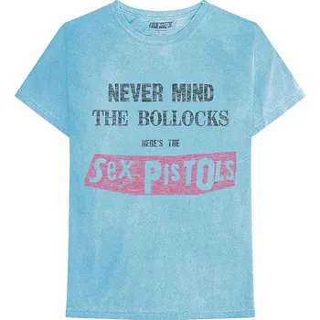 Pánská móda Sex Pistols tričko, NMTB Distressed Dye Wash Blue, pánské M