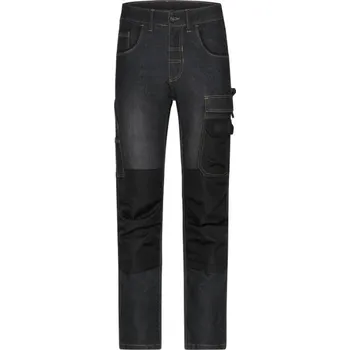 Pánské oblečení DAIBER JN 875 / Pánské pracovní džíny, prodloužené - black denim 52