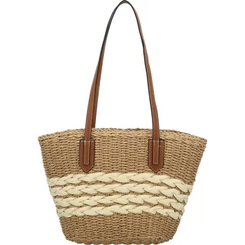 Kabelka Módní dámská slaměná kabelka na rameno Revekka, béžová