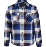 SOL´S NOAH / Pánská kostkovaná košile s podšívkou - royal blue M