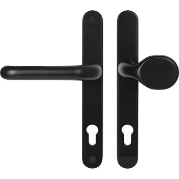 MPK - SECURO A04 - USO M1 COSLAN PZ otvor pro vložku, 55 - 65 mm, 92 mm, madlo/klika F5 - Černá matná