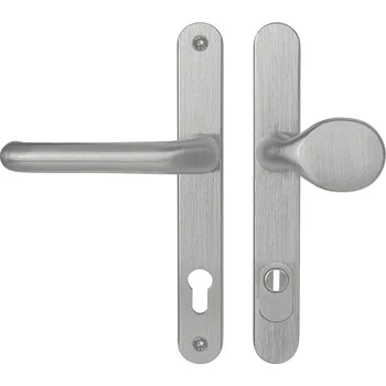 MPK - SECURO A04 PLUS - USO M1 COSLAN PZ PLUS s otvorem pro vložku, 92 mm, 75 - 85 mm, madlo/klika F9 - Nerez elox