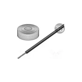 elektrický kabel Vodič lanko Cu silikon černá 150°C 3kV 3m 18AWG pružná 10ft