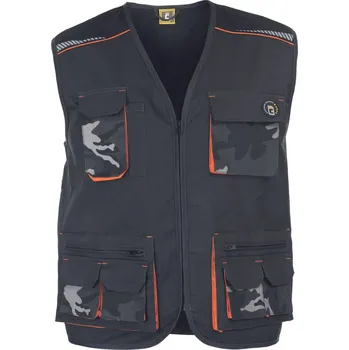 pracovní vesta CERVA EMERTON STRETCH / Pánská vysoce odolná strečová vesta - šedá/kamulfáž 60