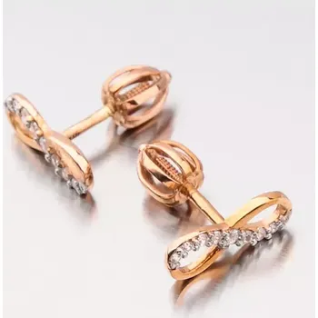 Náušnice Dámské náušnice žluté zlato 585 nekonečno 52GZ-60149CV-SR