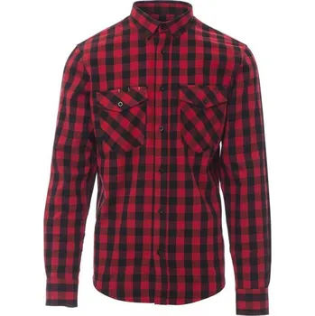 Pánská košile PAYPER LABRADOR 001355-0402 / Kostkovaná pánská košile - červená/černá S