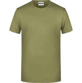 Pánská móda DAIBER JN 8008 / Pánské tričko z bio bavlny - khaki XXXL