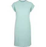 BUILD YOUR BRAND BY 101 / Dámské tričkové šaty se stojáčkem - blue mint 5XL