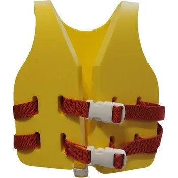 Plovací vesta Plavecká vesta PŘEDŠKOLÁK 330x260x27mm (2-5 let), žlutá + červený popruh