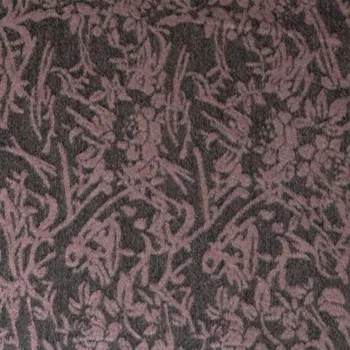 Kabátovina N6444 šedá, starorůžový vzor, š.150