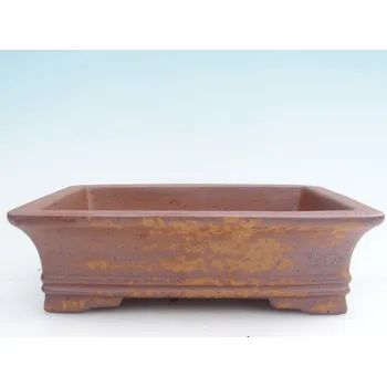 Květináč Keramická bonsai miska 24 x 17 x 7 cm hnědá