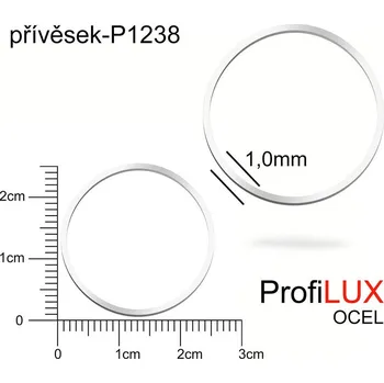 Přívěsek Přívěsek Ocel ozn-P1238 KRUH velikost pr.25mm. Síla 1,0mm. Řada přívěsků ProfiLUX