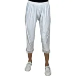 Elevek Dámské nadměrné sedmiosminové legíny s krajkou MARKETA Barva: Bílá, Velikost: 5XL-6XL