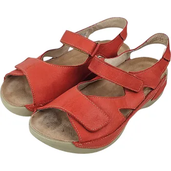 Dámské sandále K 1580 -05 červené zdravotní boty/ sandály s podporami kleneb nožních, doprodej 37