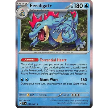 Sběratelská karetní hra Feraligatr 041/162 - Temporal Forces Typ karty: Reverse Holo