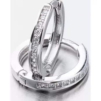 Náušnice Dětské náušničky bílé zlato 585 kroužky se zirkony 52GZ-3344BBB