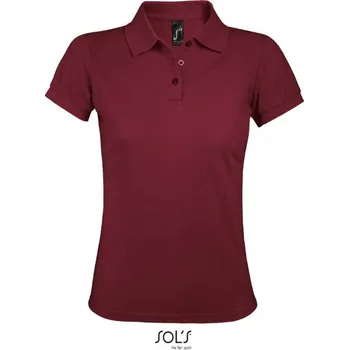Dámské tričko SOL´S PRIME / Dámská polokošile z těžké bavlny - burgundy XXL