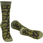 BENNONKY FISH SOCKS GREEN / Ponožky, motiv ryb - khaki zelená 39-41