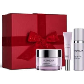 Kosmetická sada Skeyndor Corrective Vánoční Set - Emulze pro výplň vrásek pro normální pleť 50 ml + sérum pro zjemnění vrásek 30 ml + krém na oční okolí 15 ml Dárková sada