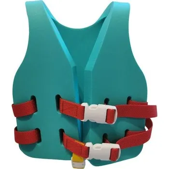 Plovací vesta Plavecká vesta PŘEDŠKOLÁK 330x260x27mm (2-5 let), zelená + červený popruh